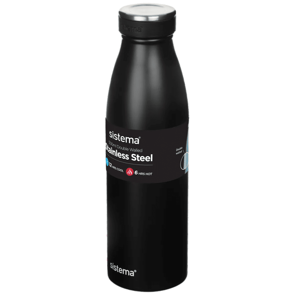 Termoska Sistema Stainless Steel 500 ml Barva: černá