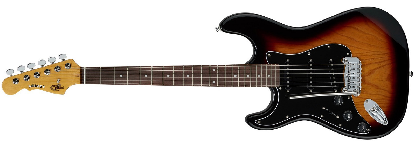 G&L Tribute Legacy Lefty 3-Tone Sunburst RW