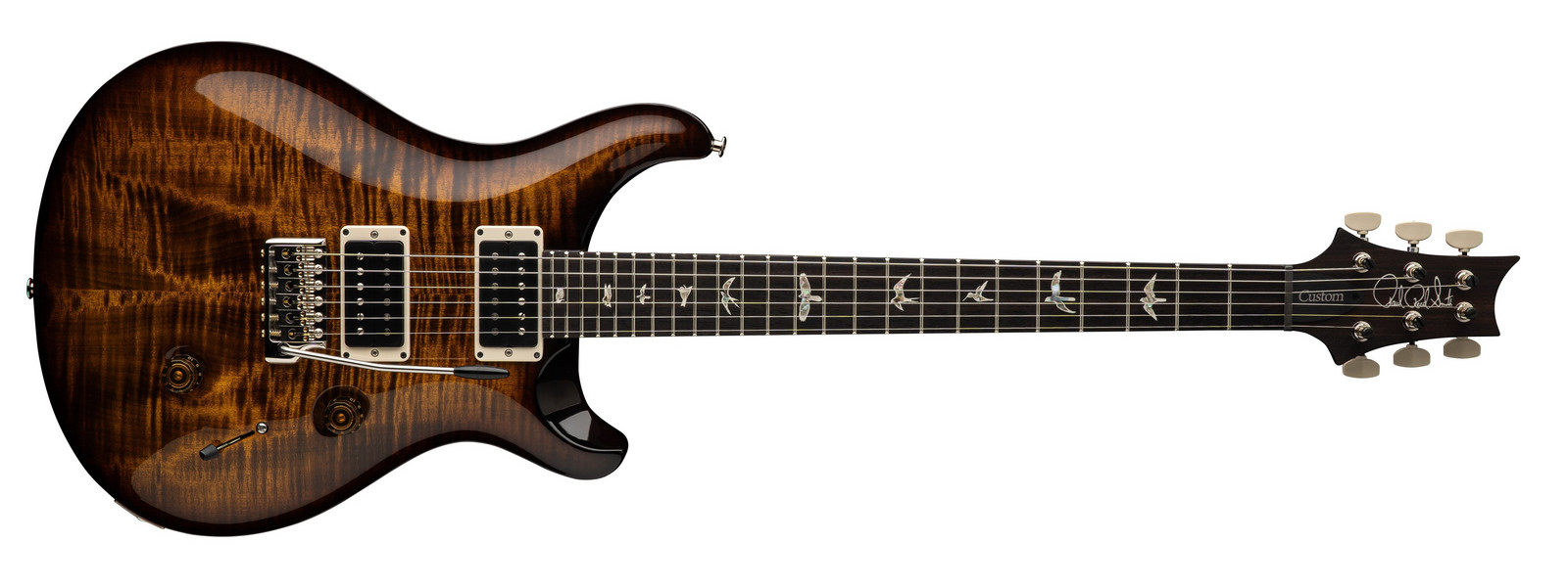 PRS Custom 24 Black Gold Wraparound Burst