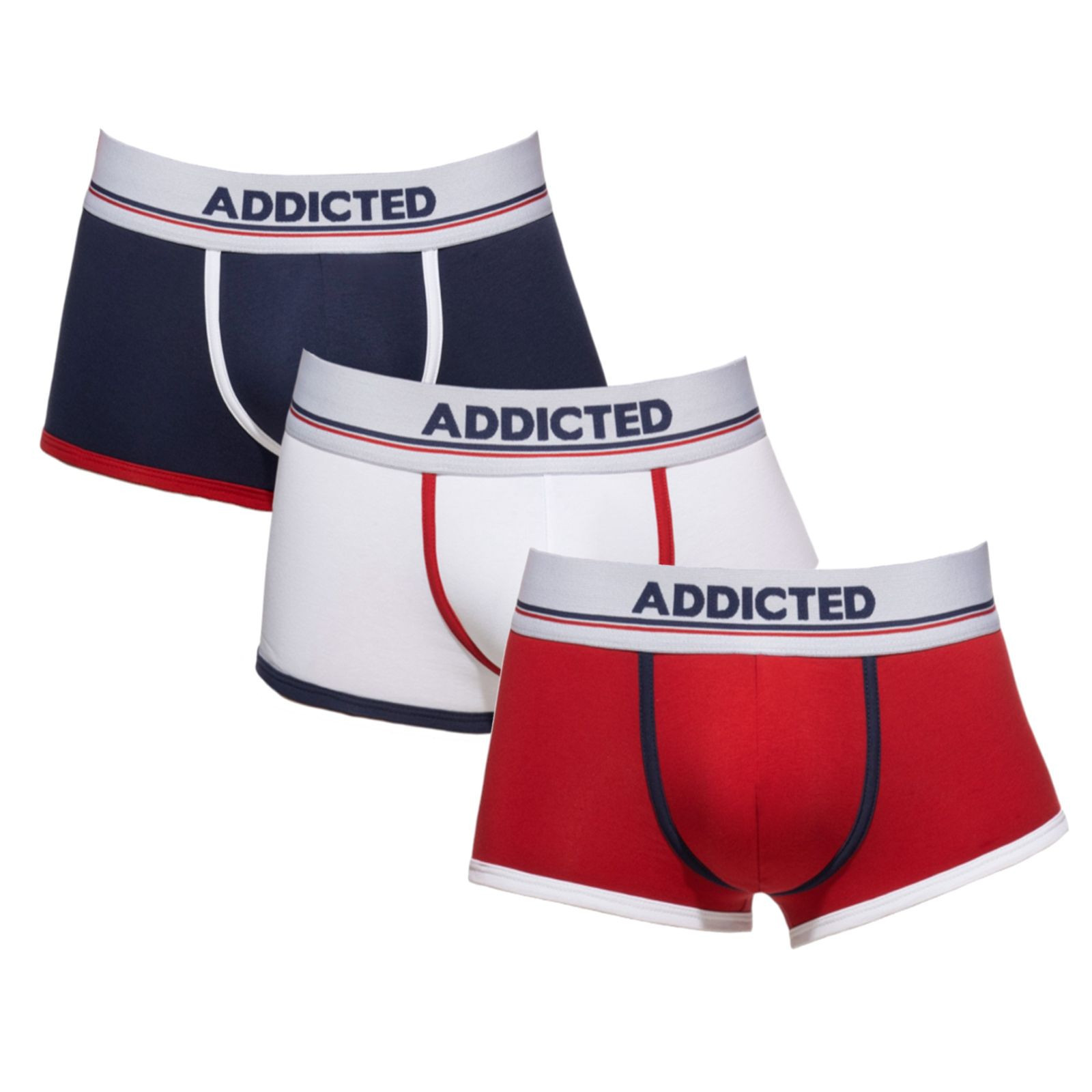 3PACK pánské boxerky Addicted vícebarevné (AD1009P-3COL) M