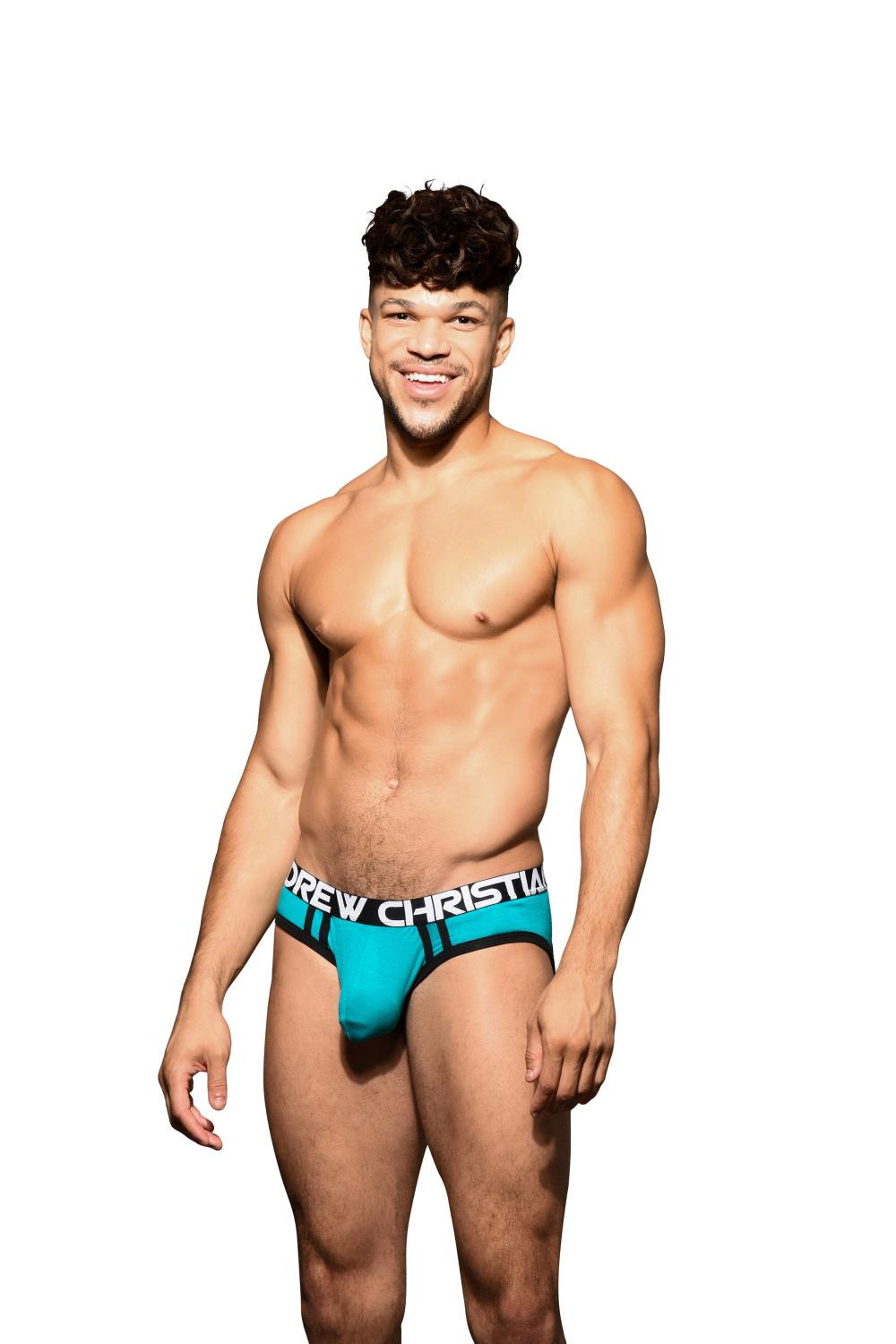 Pánské jocksy Andrew Christian modré SHOW-IT (93091-TEAL) M