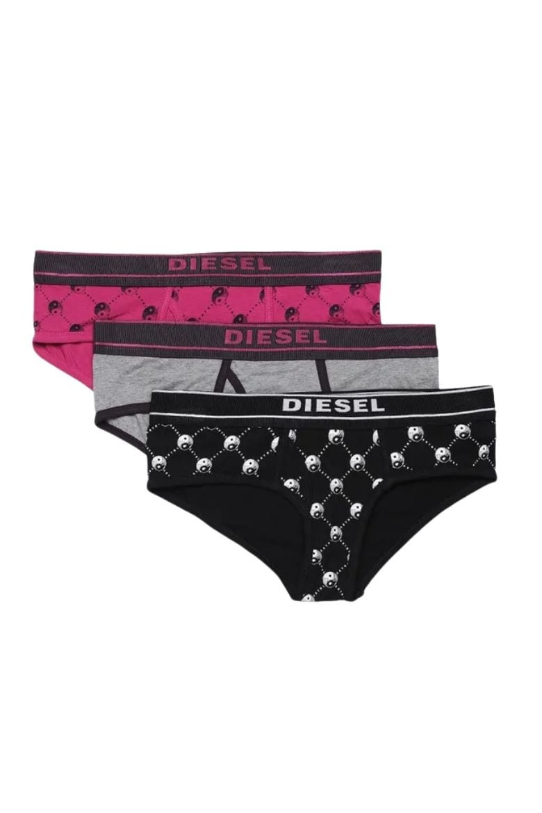 Diesel Panties - UFPNOXYTHREEPACK Uw Panties 3p Black-Grey-Pink