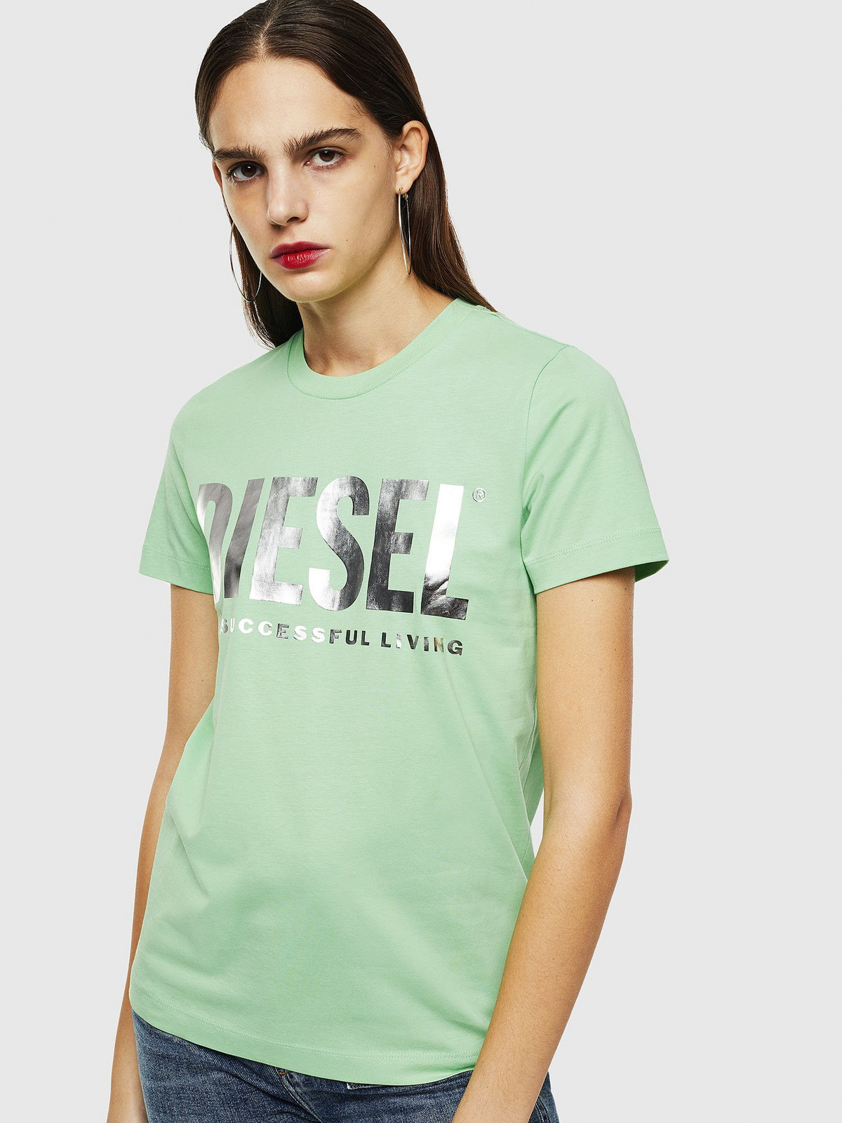 Diesel T-shirt - TSILYWX TSHIRT pastel green