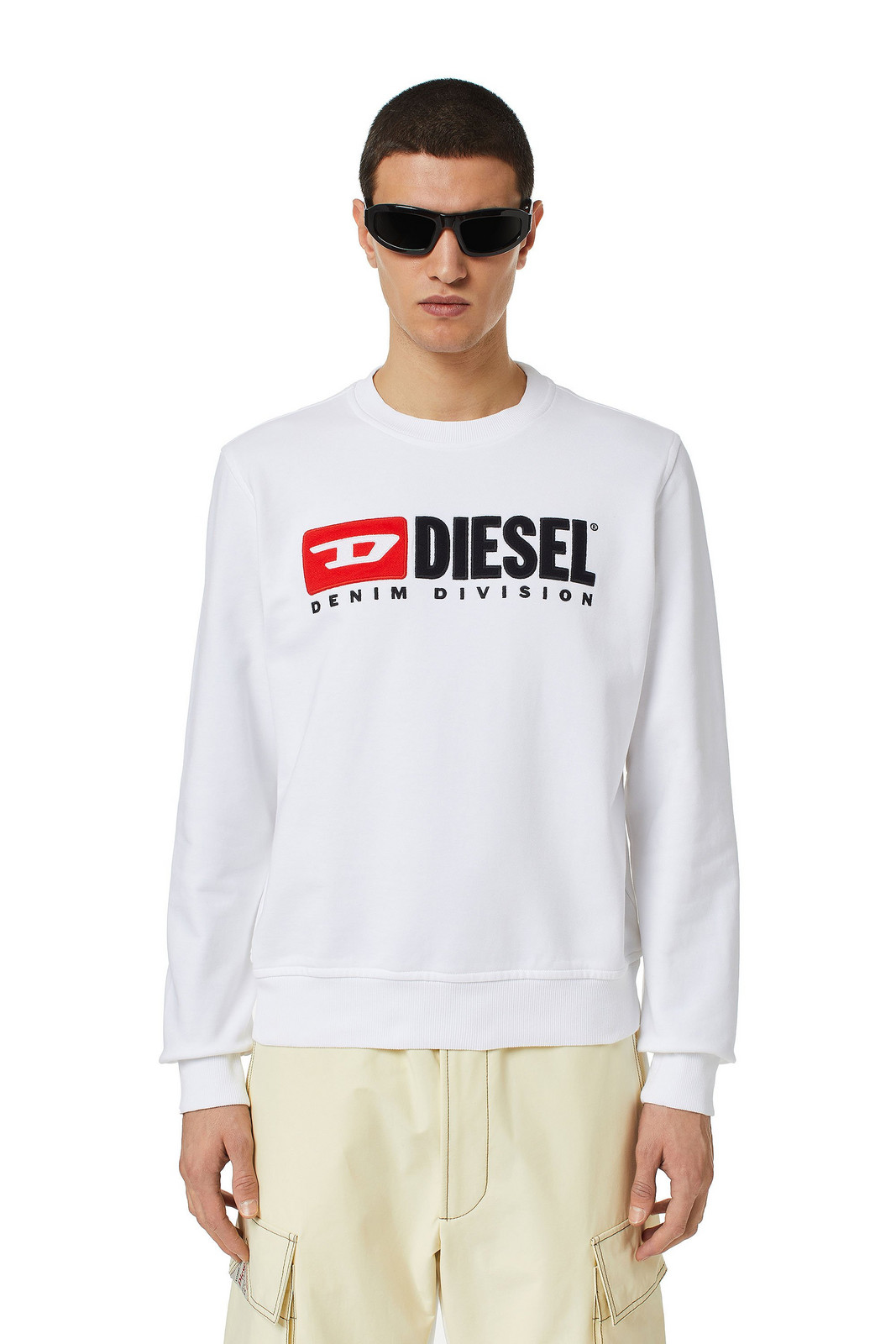 Diesel Sweatshirt - S-GINN-DIV SWEAT-SHIRT white