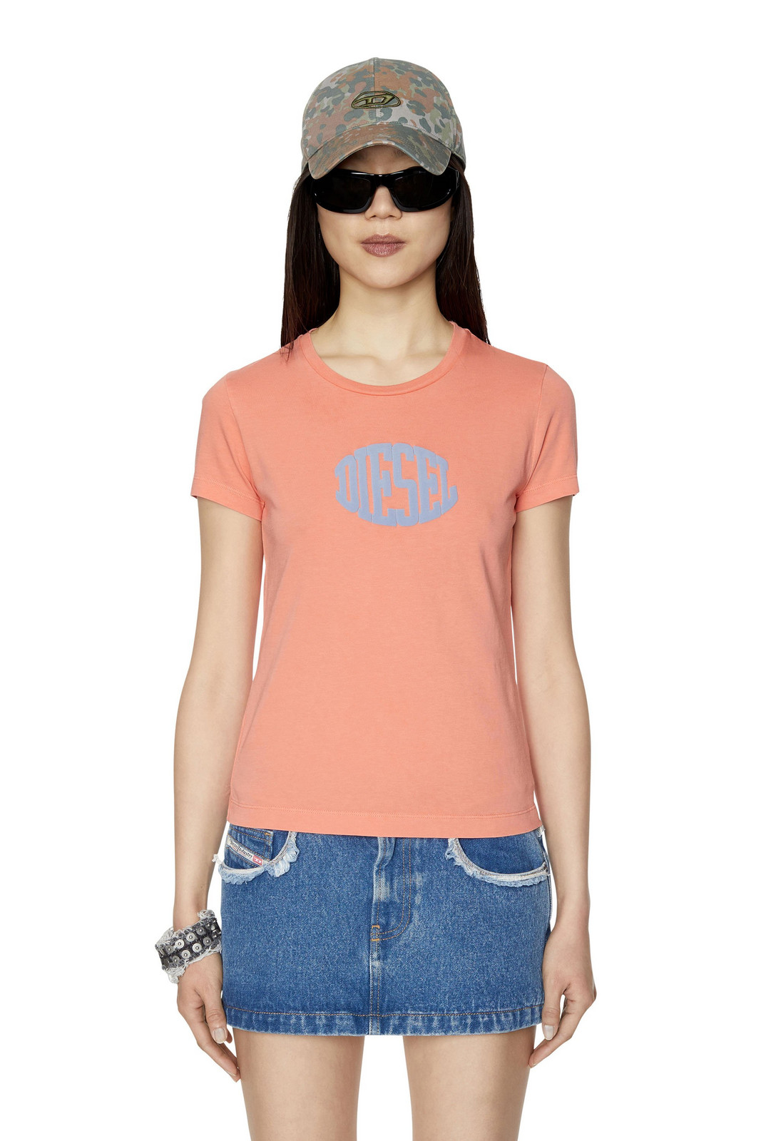 Diesel T-shirt - T-SLI-E2 T-SHIRT orange