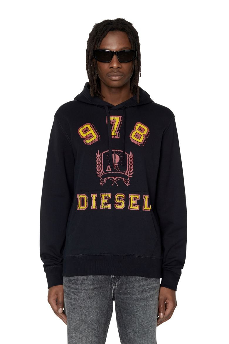 Diesel Sweatshirt - S-GINN-HOOD-E5 SWEAT-SHIRT black