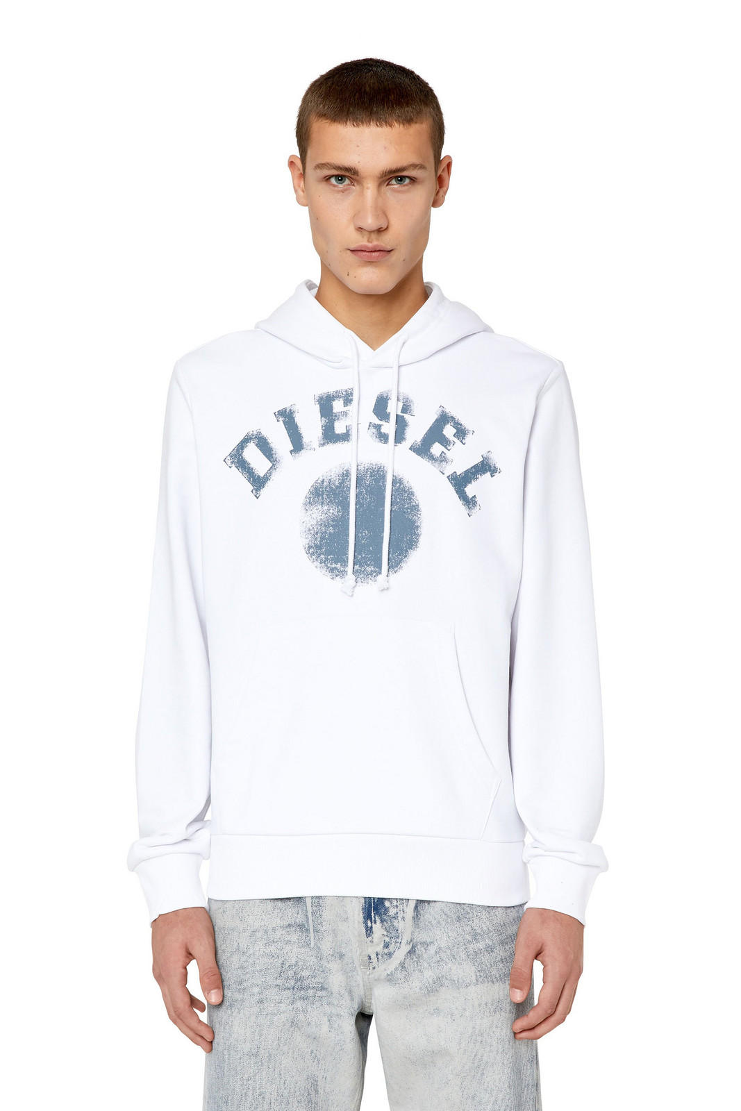 Diesel Sweatshirt - S-GINN-HOOD-K30 SWEAT-SHIRT white