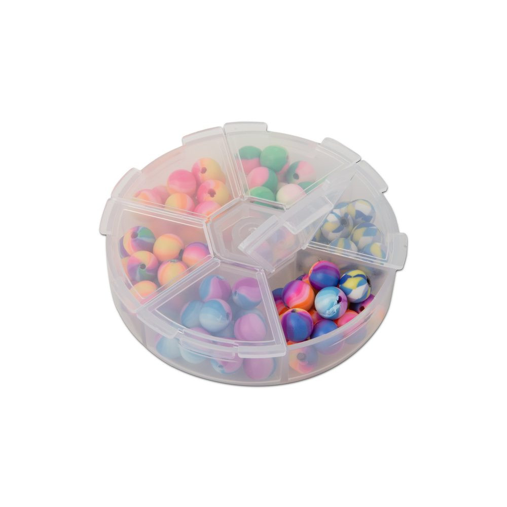 Manumi sada polymerových korálků proužkovaná - 1 sada