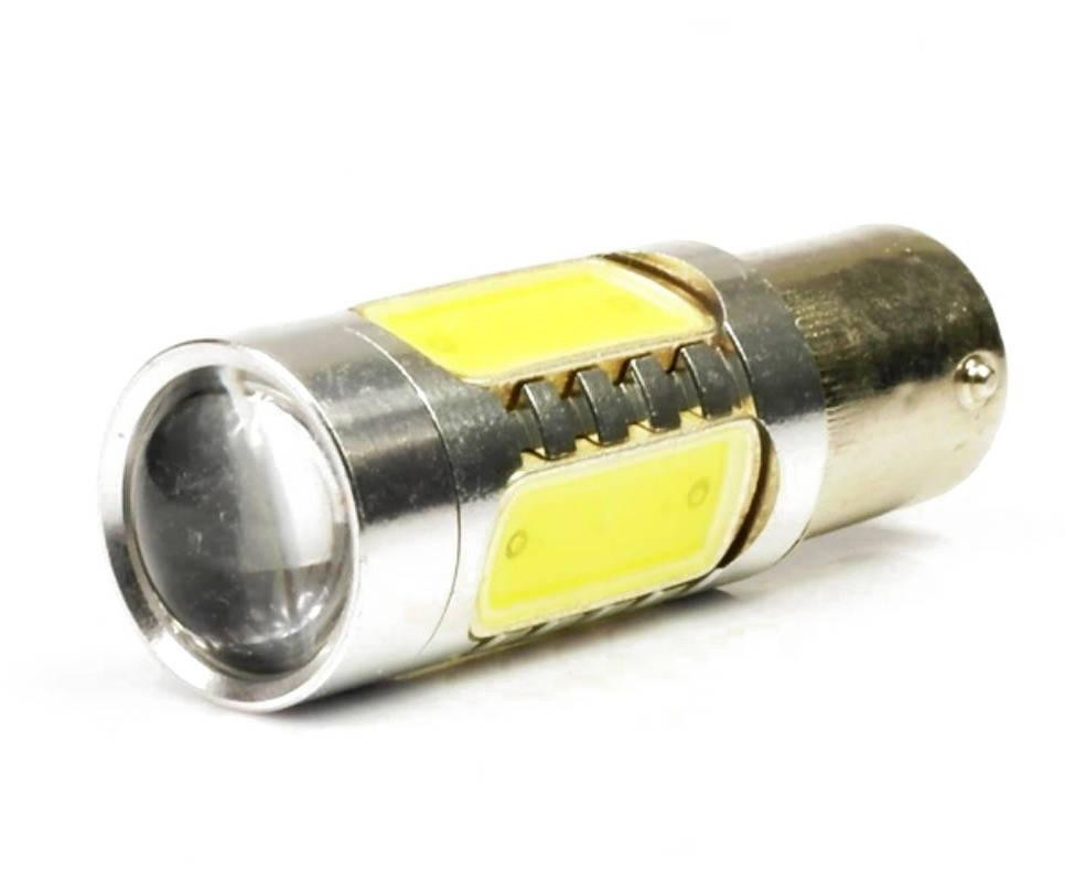 Interlook Auto LED žárovka Ba15S 11W (CREE 5W + 4x 1,5W COB) PY21W pomarańczowa