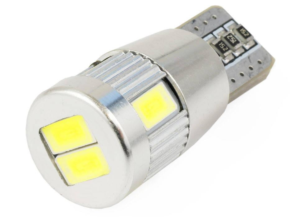 Interlook Auto LED žárovka W5W T10 6 SMD 5630 SUPER CAN BUS bez čočky