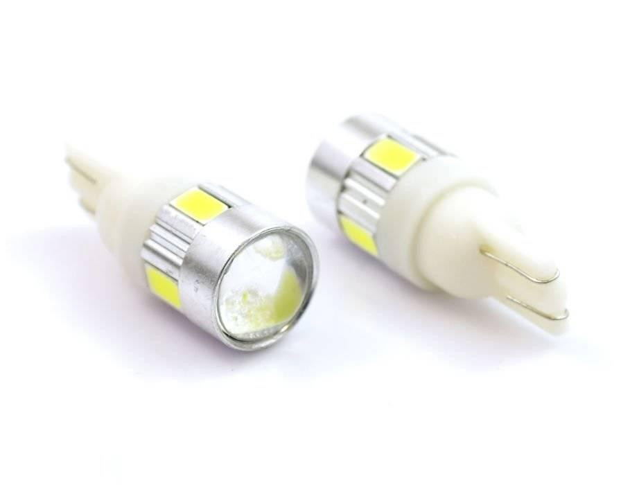Interlook Auto LED žárovka W5W T10 6 SMD 5630 s čočkou