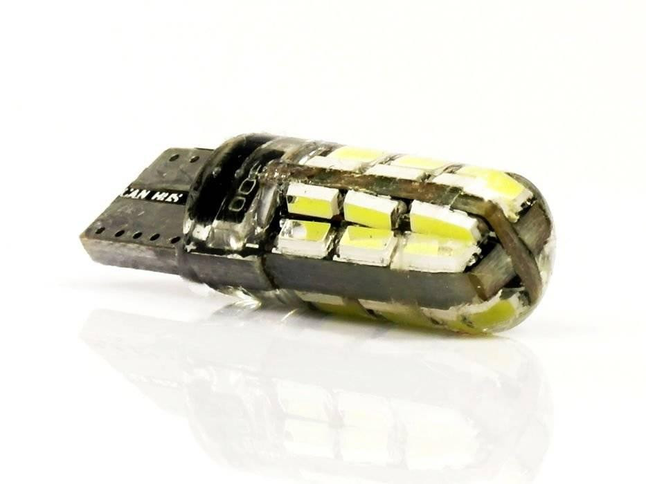 Interlook Auto LED žárovka W5W T10 24 SMD 3014 CAN BUS Silikon