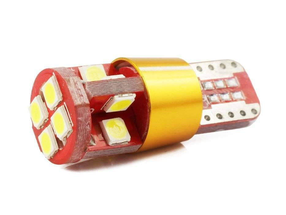 Interlook Auto LED žárovka W5W T10 12 SMD 3030 GOLD CANBUS