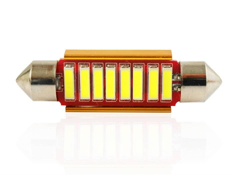 Interlook Auto LED žárovka C5W 8 SMD 7014 CAN BUS 42 mm