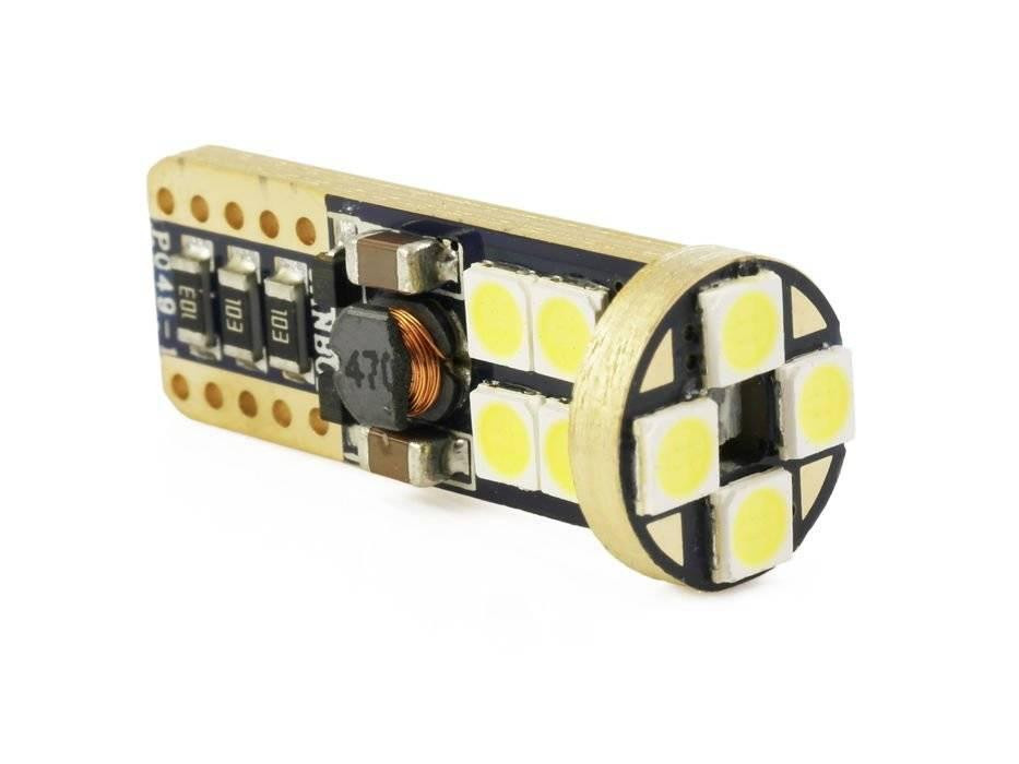 Interlook Auto LED žárovka W5W T10 12 SMD CREE 3030 BLISTER ORANŽOVÁ