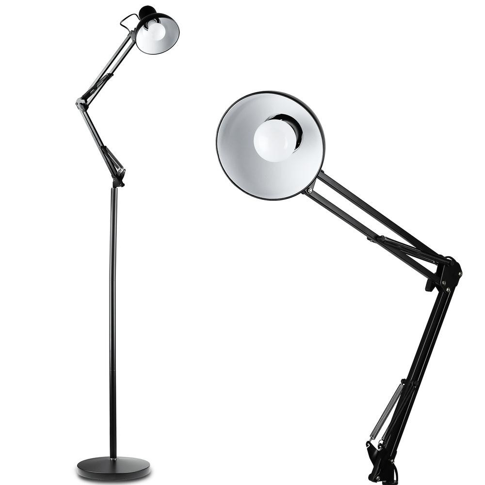 Interlook MT-390 | Stojací lampa s nastavitelným ramenem Biały