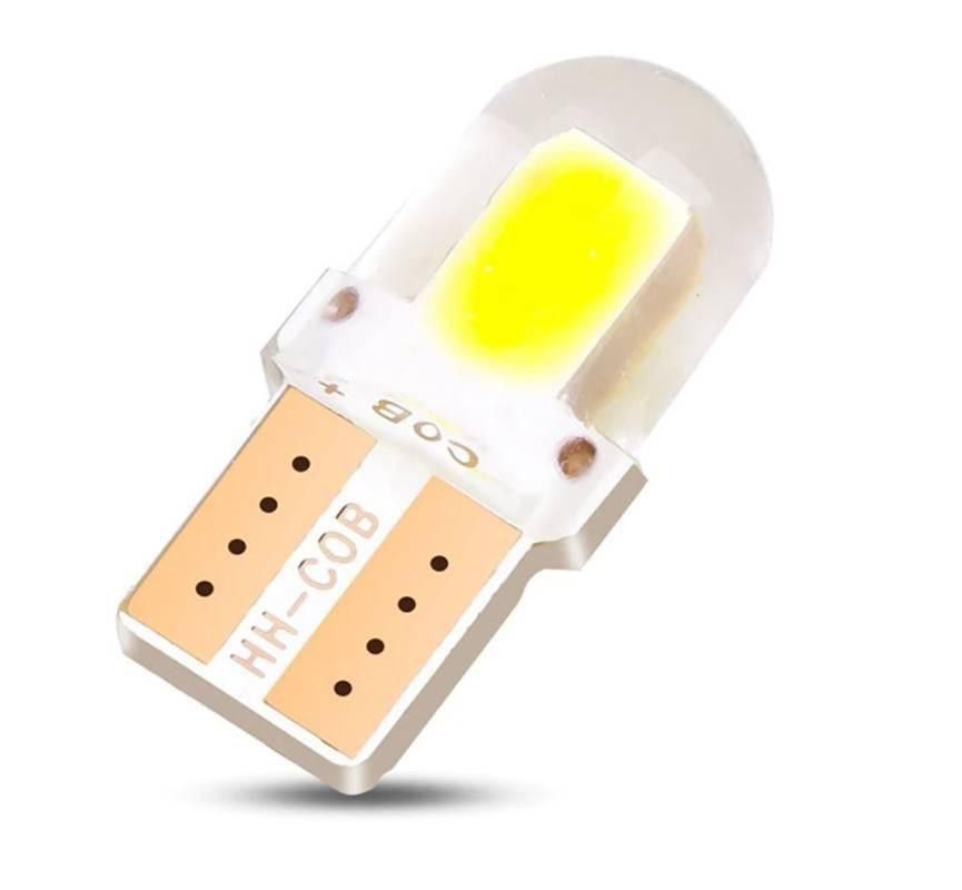 Interlook LED žárovka W5W T10 2 COB 4čipová silikonová | krátké - 24 mm