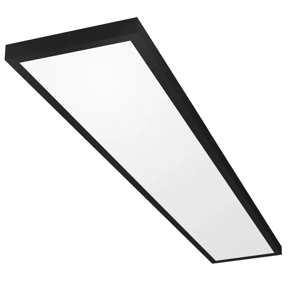 Interlook LED stropní panel | Přisazený plafond 120x30cm | 60W, 6000lm | Černá