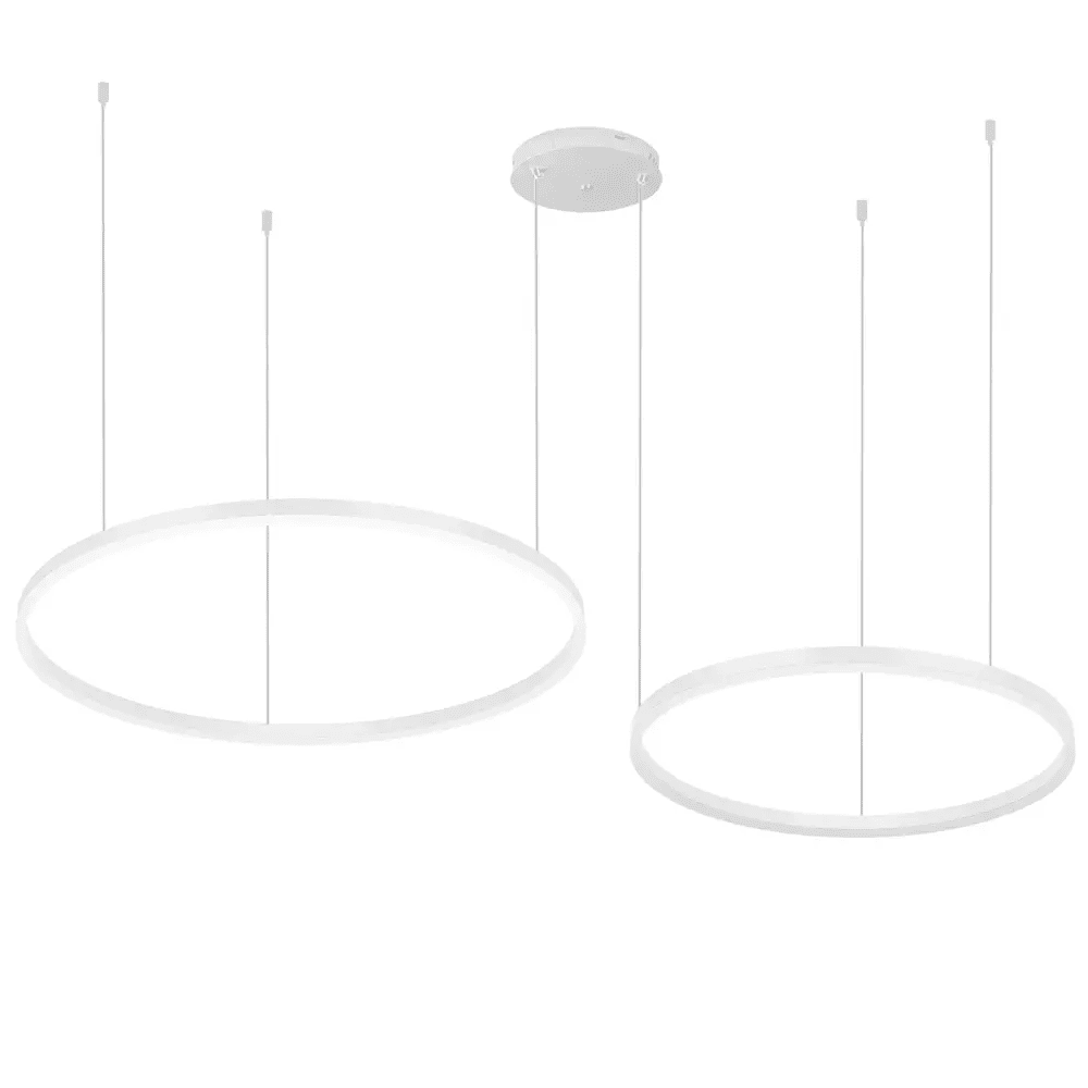 Interlook RLK-C02-50W-W | Dvoudílná moderní závěsná lampa | LED | Bílý