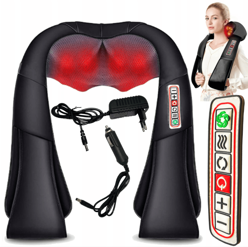 Interlook RN-001-ČERNÁ | Masážní přístroj na krk a ramena | Funkce topení