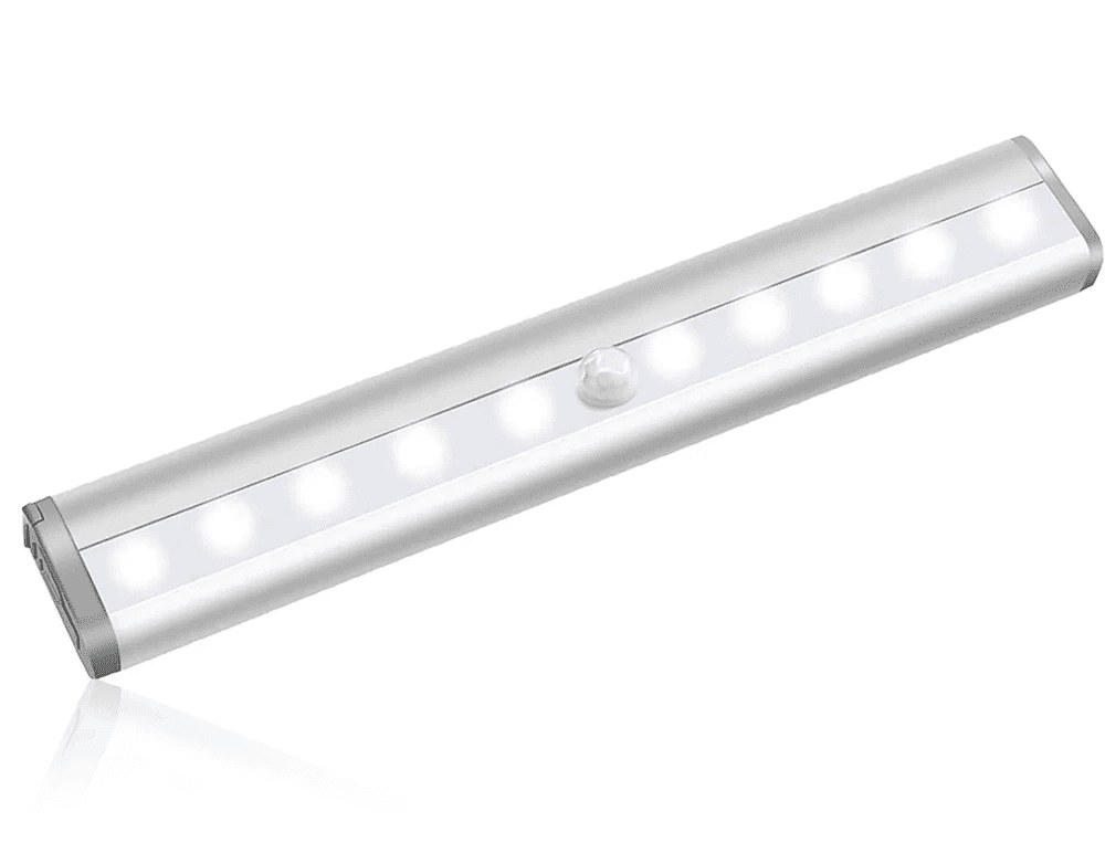 Interlook C1565-BÍLÁ | Bezdrátové podskříňové svítidlo s pohybovým a soumrakovým senzorem | Magnetická noční lampa pro osvětlení prostoru |