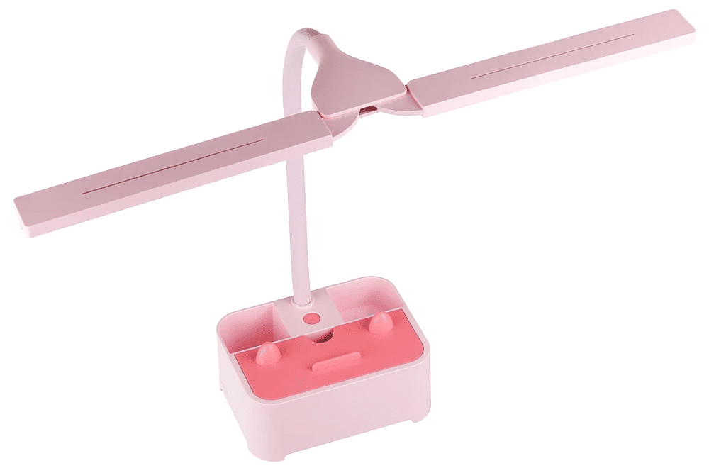 Interlook TDL-126-PINK | Dětská stolní lampa | LED lampa s organizérem a držákem telefonu | Stolní lampa s možností změny barvy světla
