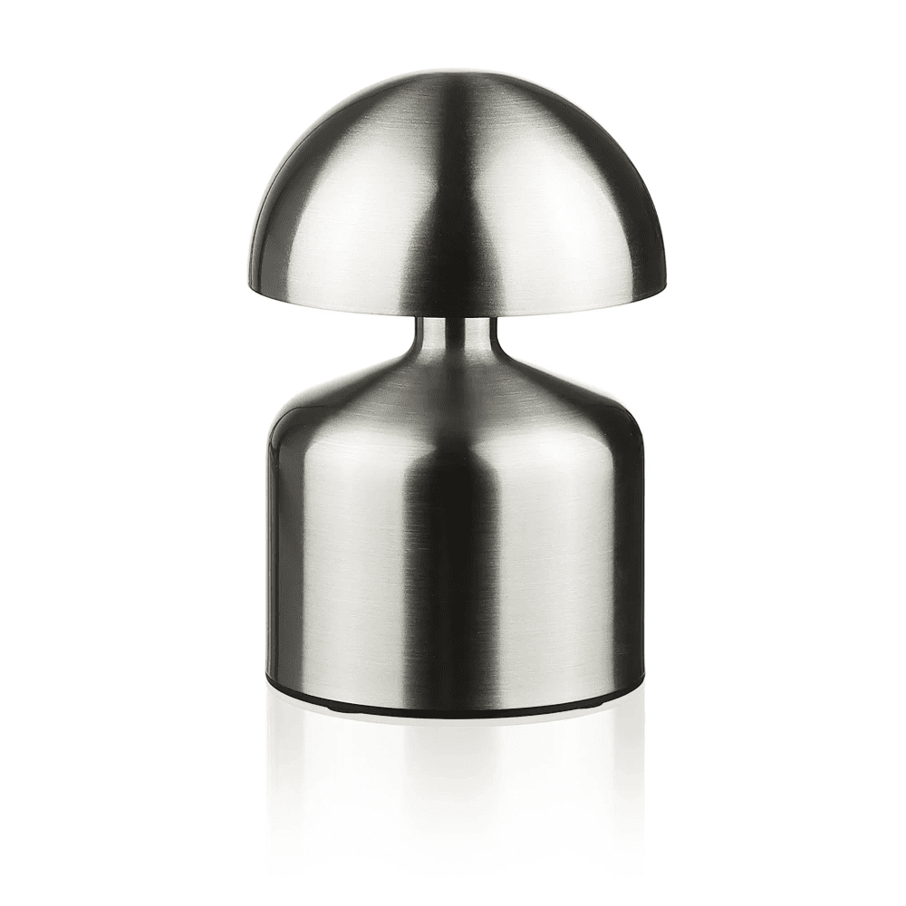 Interlook HJA41-STŘÍBRNÁ | | Houbová LED stolní lampa | Bezdrátová lampa pro hotel, restauraci | Noční dotyková lampa