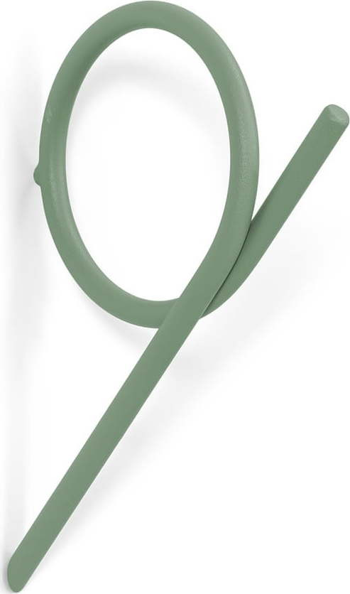 Zelený nástěnný ocelový háček Tuba – Spinder Design