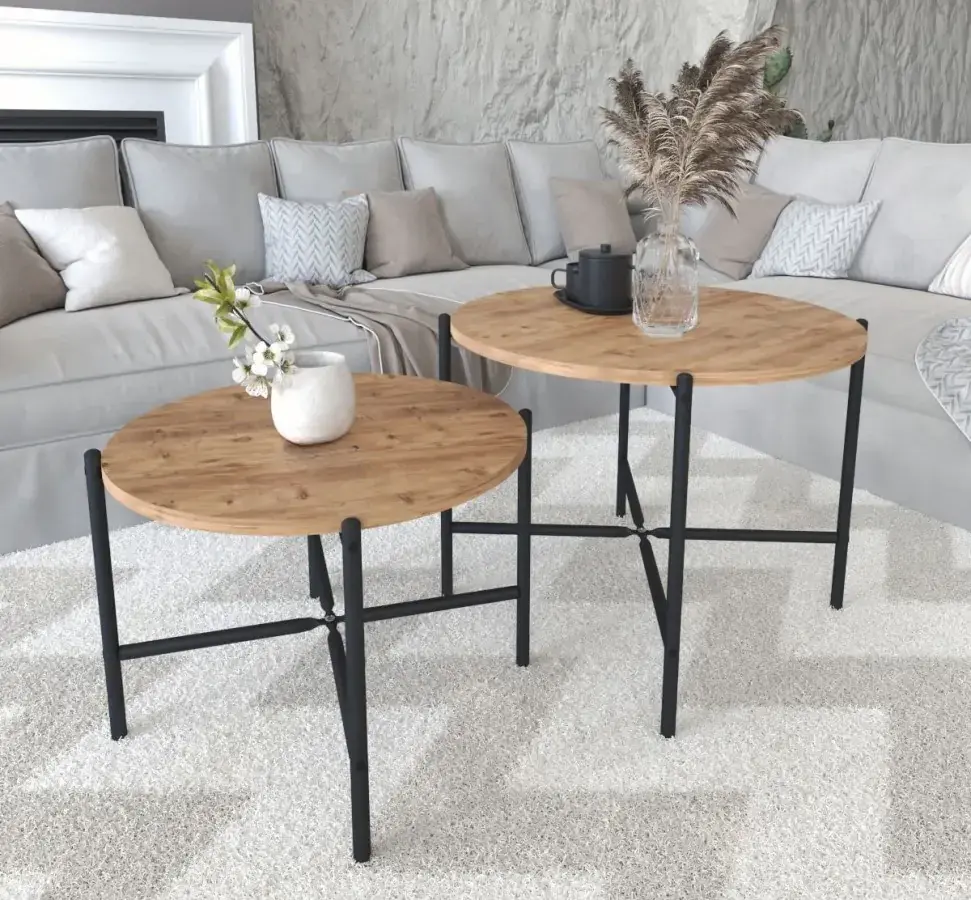 Casarredo Sada konferenčních stolků RENDA borovice