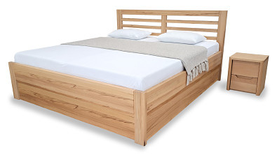 Postelia ANDREA Buk jádrový postel s úložným prostorem 180x210cm