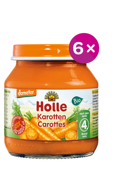 HOLLE bio dětská přesnídávka Mrkev 6 x 125 g