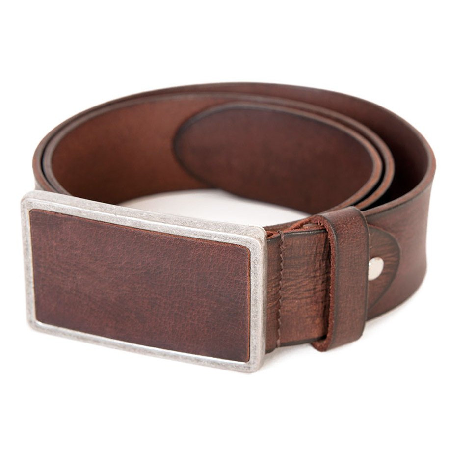 Opasek kožený Alpenleder Belt Rhein - hnědý, 85