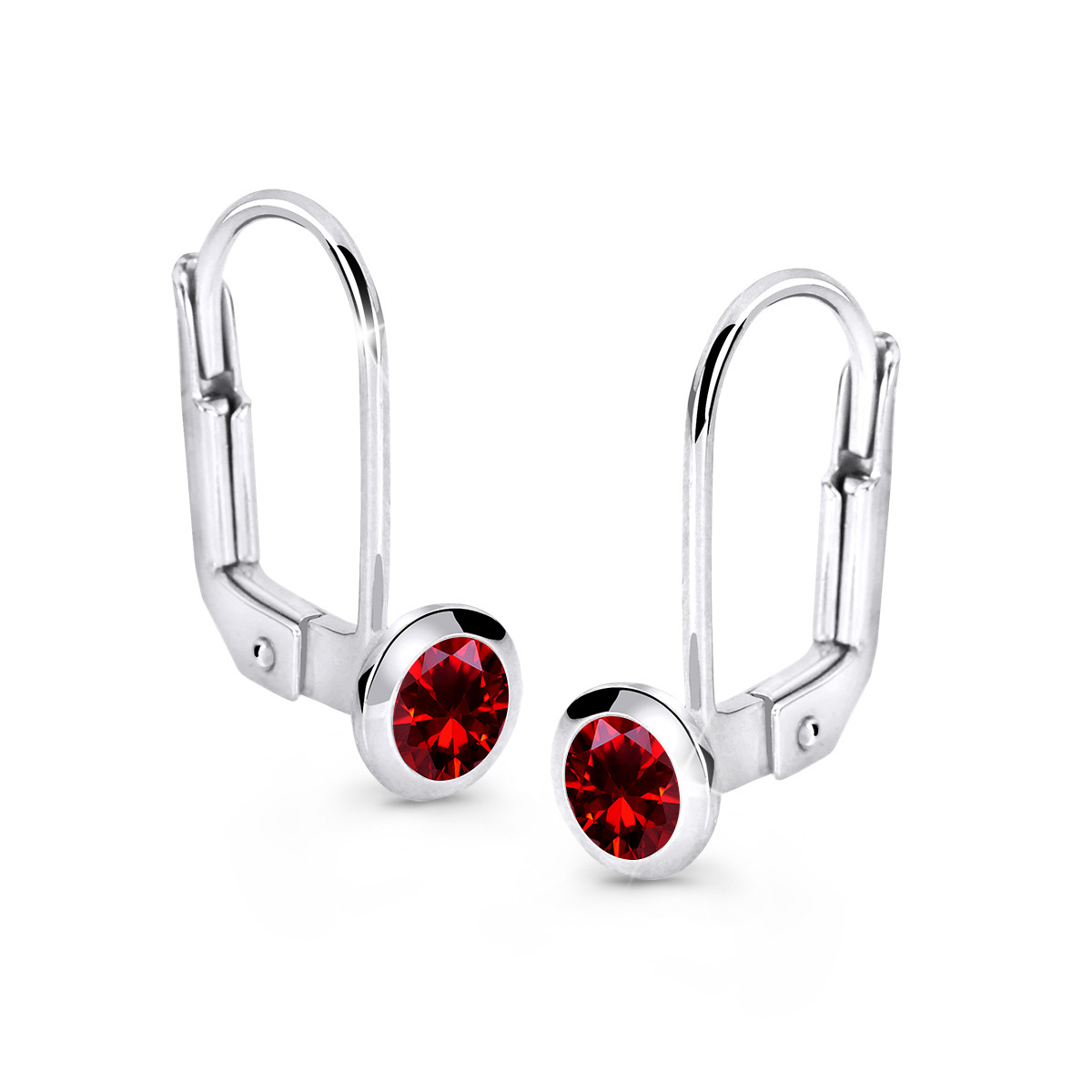 Cutie Diamonds Půvabné visací náušnice z bílého zlata s rubíny DZ8003-55-RU-X-2