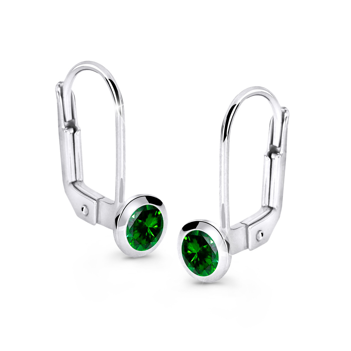 Cutie Diamonds Půvabné visací náušnice z bílého zlata se smaragdy DZ8003-55-SM-X-2