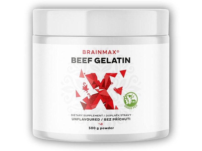 BrainMax Beef Gelatin Grass-fed hovězý želatina 500g