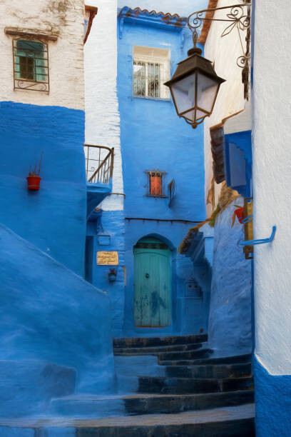 Claude LeTien Fotografie Chefchaouen Street 13, Claude LeTien, 26.7x40 cm