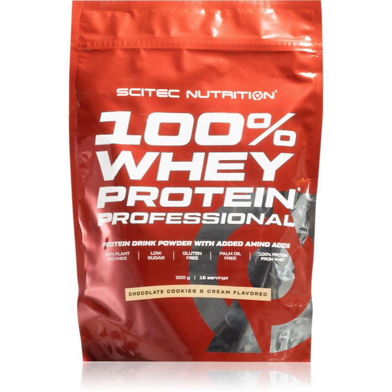 Scitec Nutrition 100% Whey Protein Professional protein s aminokyselinami příchuť Chocolate Cookie Cream 500 g