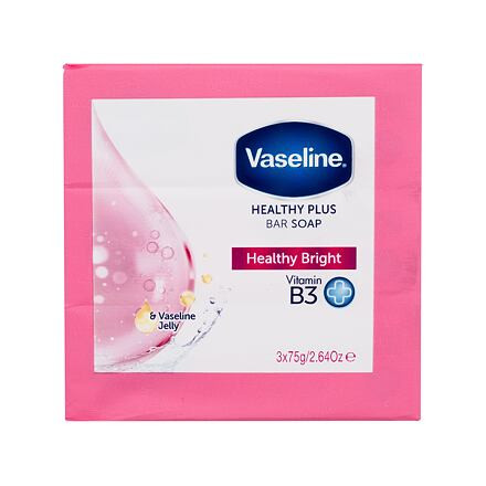 Vaseline Healthy Plus Bar Soap Healthy Bright hydratační tuhé mýdlo 3x75 g unisex