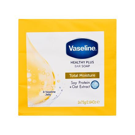 Vaseline Healthy Plus Bar Soap Total Moisture hydratační tuhé mýdlo 3x75 g unisex