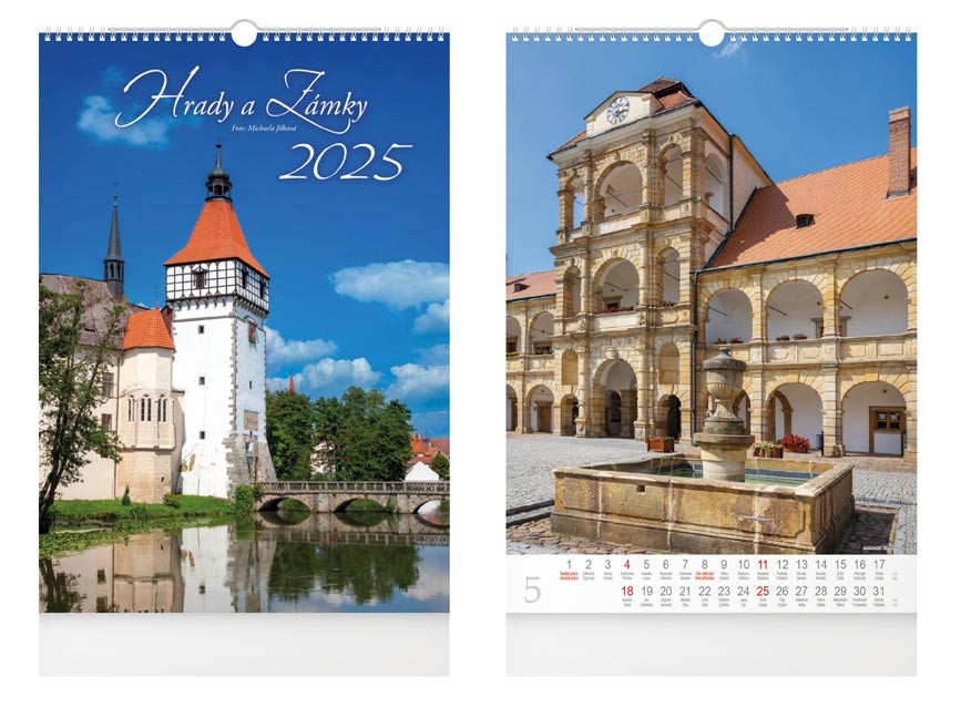 MFP 1061533 Kalendář 2025 nástěnný Hrady a zámky