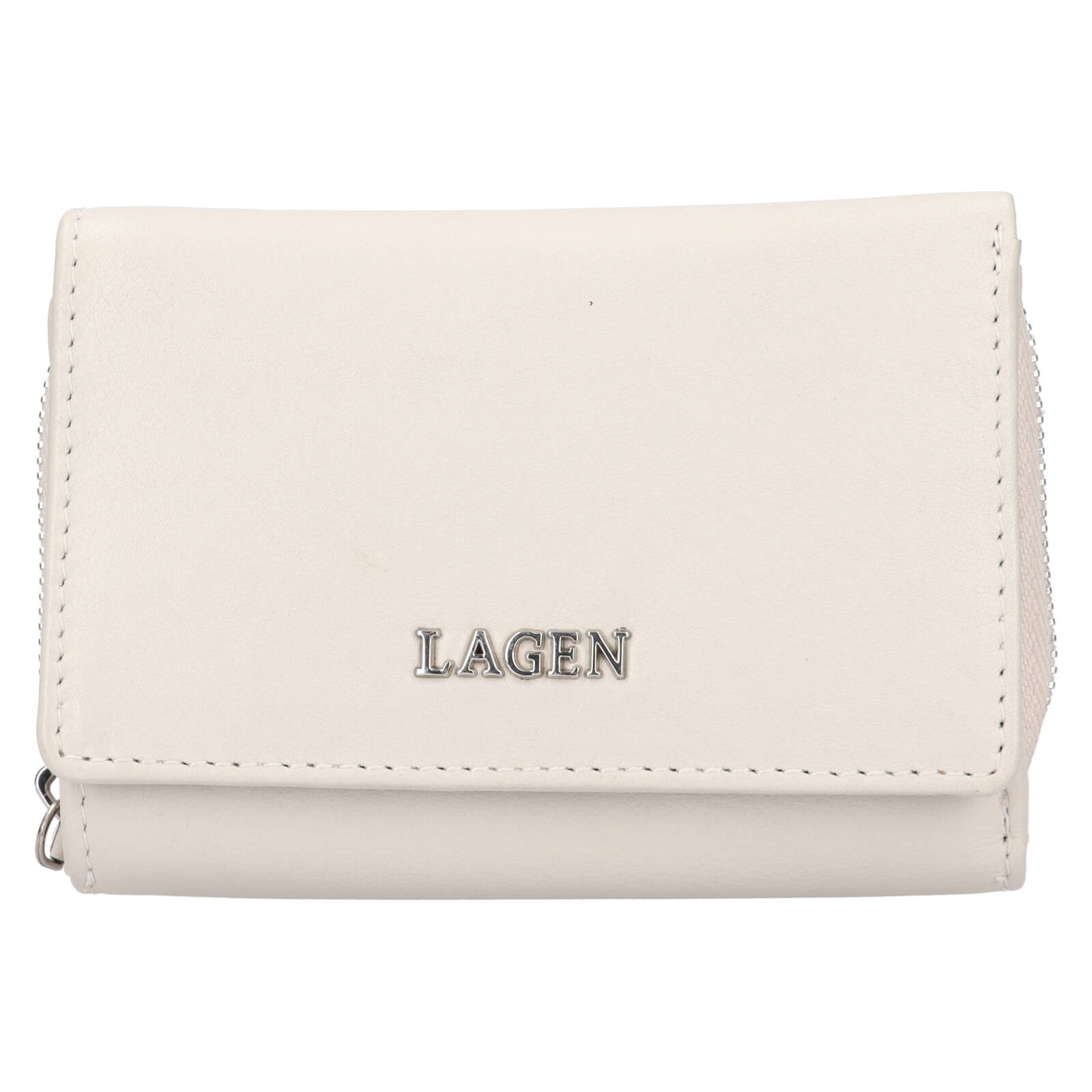 Malá dámská kožená peněženka Lagen Clio - světle šedá