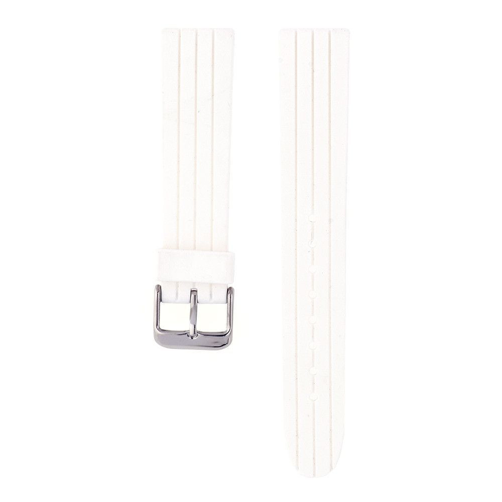 Kvalitní silikonový řemínek s nerezovou stříbrnou sponou RJ.15861 173546 RJ.15861.20 (20 mm)