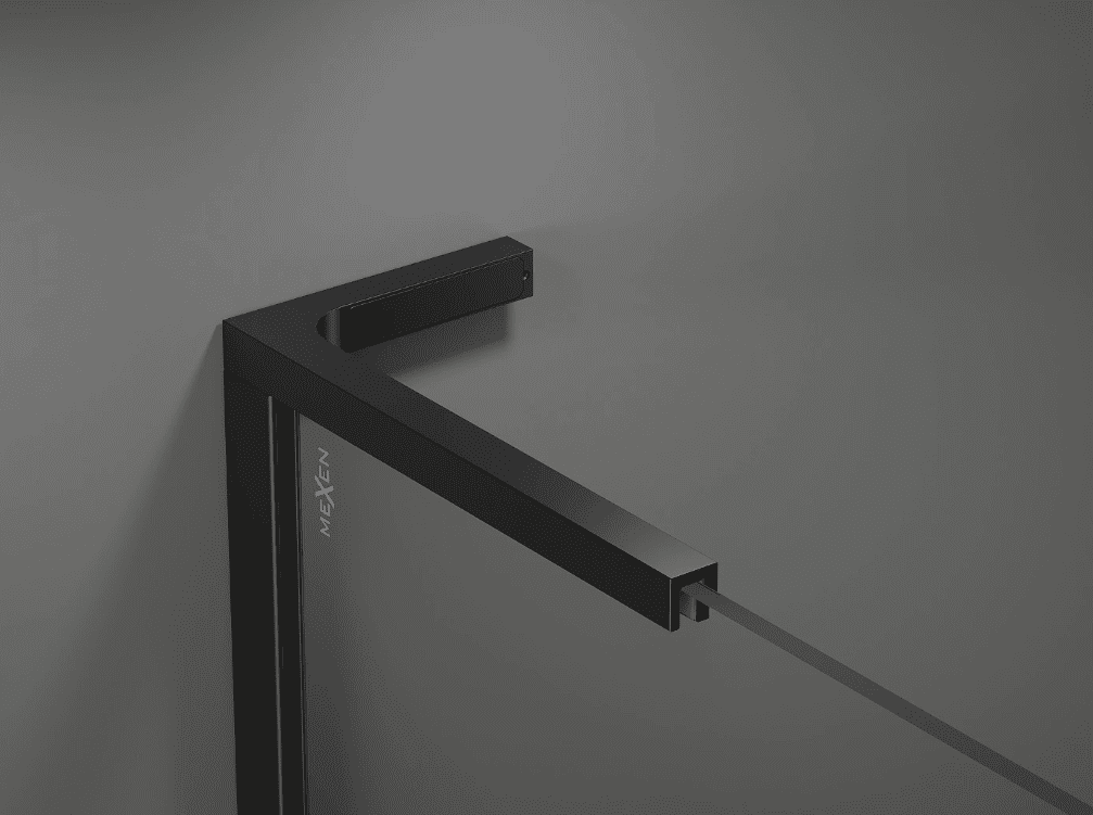 MEXEN Universální vzpěra tvaru L, pro sklo L/P, černá 800-03-70