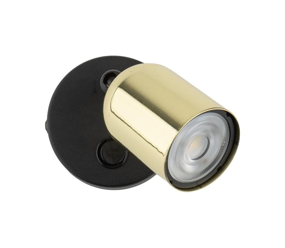 Nástěnné bodové svítidlo TOP 1xGU10/10W/230V černá/zlatá