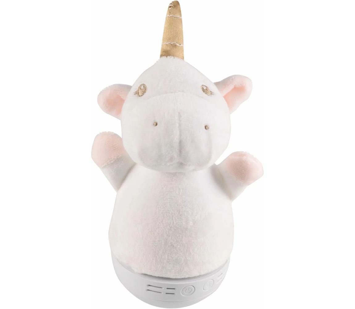 LED RGB Dětská noční lampička s melodií 3xAAA/5V jednorožec