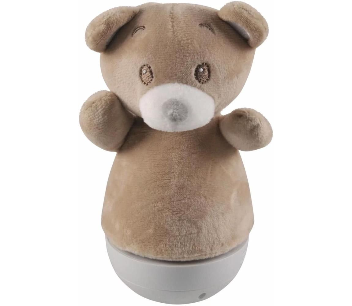 LED RGB Dětská noční lampička s melodií 3xAAA/5V medvěd