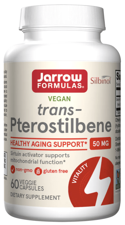 Jarrow Formulas trans-Pterostilben, trans-pterostilben, 50 mg, 60 rostlinných kapslí