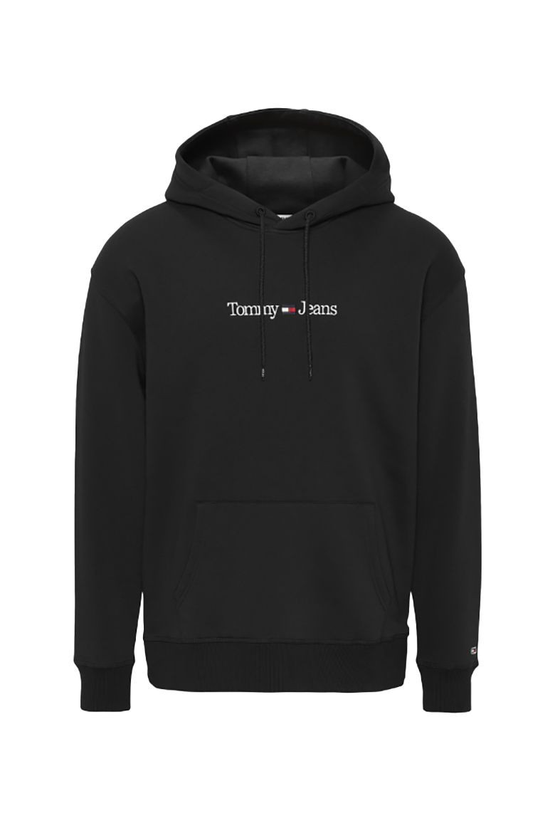 Tommy Jeans Sweatshirt - TJM REG LINEAR HOODI black
