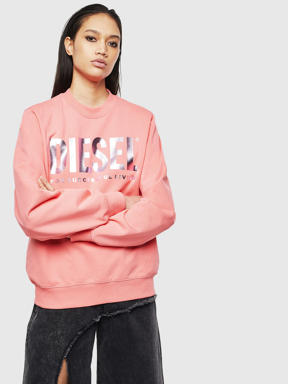 Diesel Sweatshirt - FANG SWEATSHIRT salmon