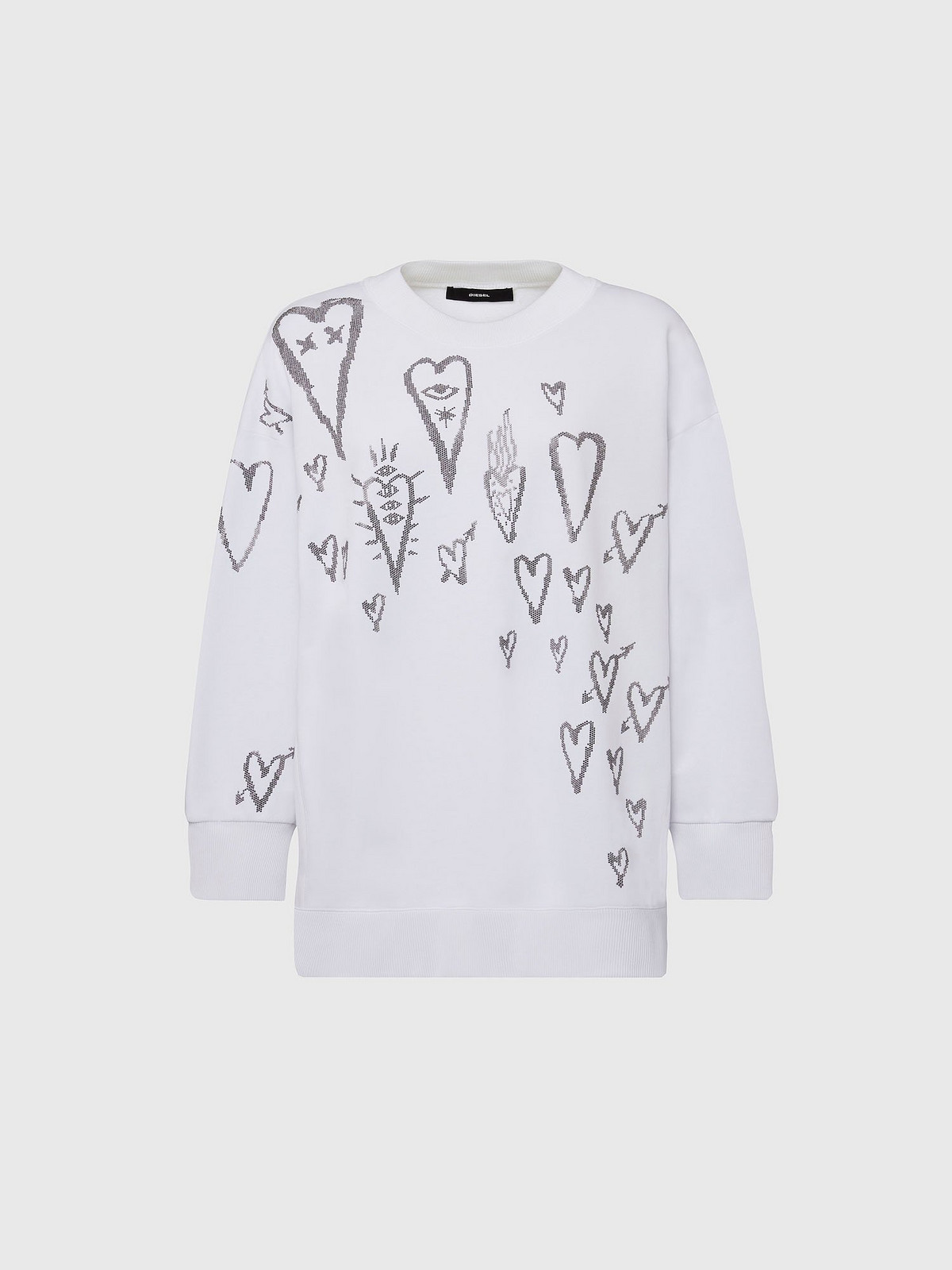 Diesel Sweatshirt - FAKUAE60 SWEATSHIRT white